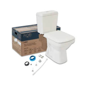 Kit Vaso com Caixa Acoplada Lírio Branco Fiori